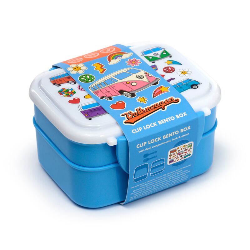 Boite Repas Bento Compartimentée avec couverts - Volkswagen VW T1 Camper Bus Retro