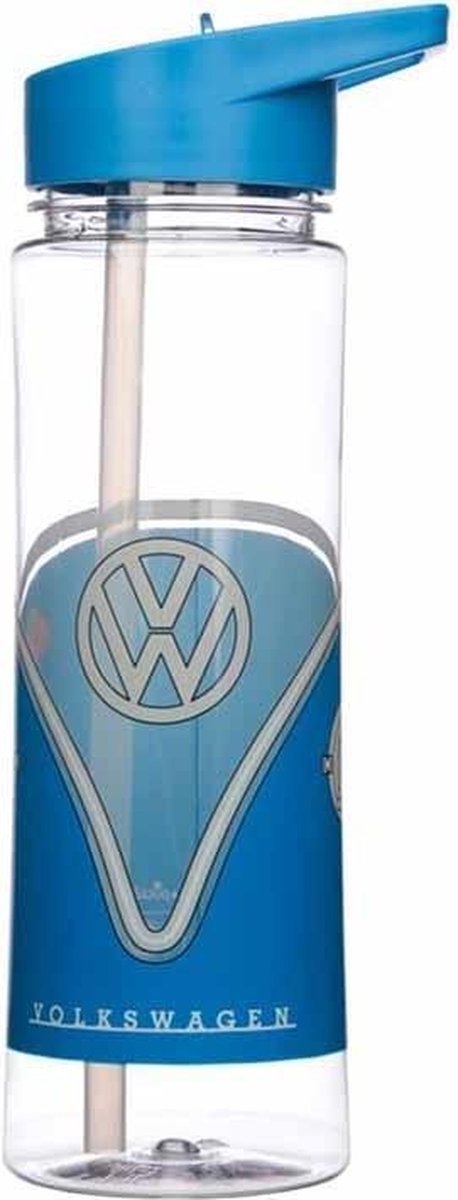 Gourde en Plastique Renforcé (Gourde) 550ml Volkswagen - Van Bus Combi VW T1 bleue