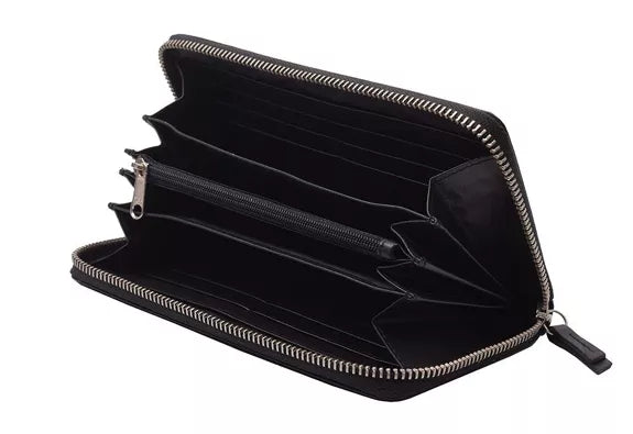 Portefeuille femme en cuir véritable