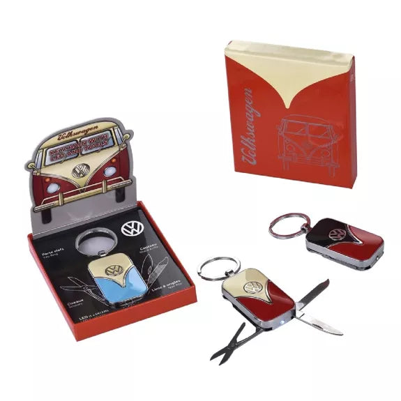 Porte-Clés Volkswagen Lumineux Led Multifonction Bleu et Blanc