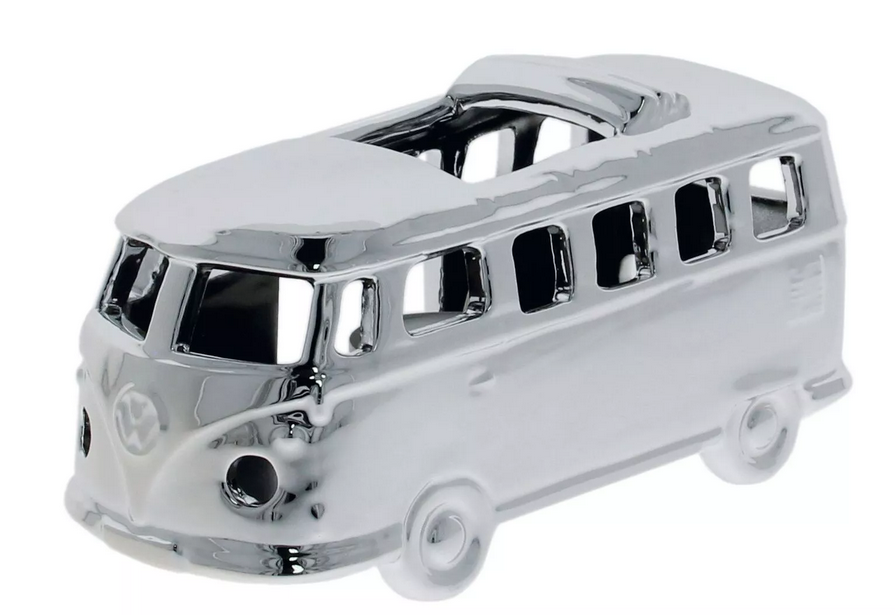 PHOTOPHORE EN CERAMIQUE - ARGENTE