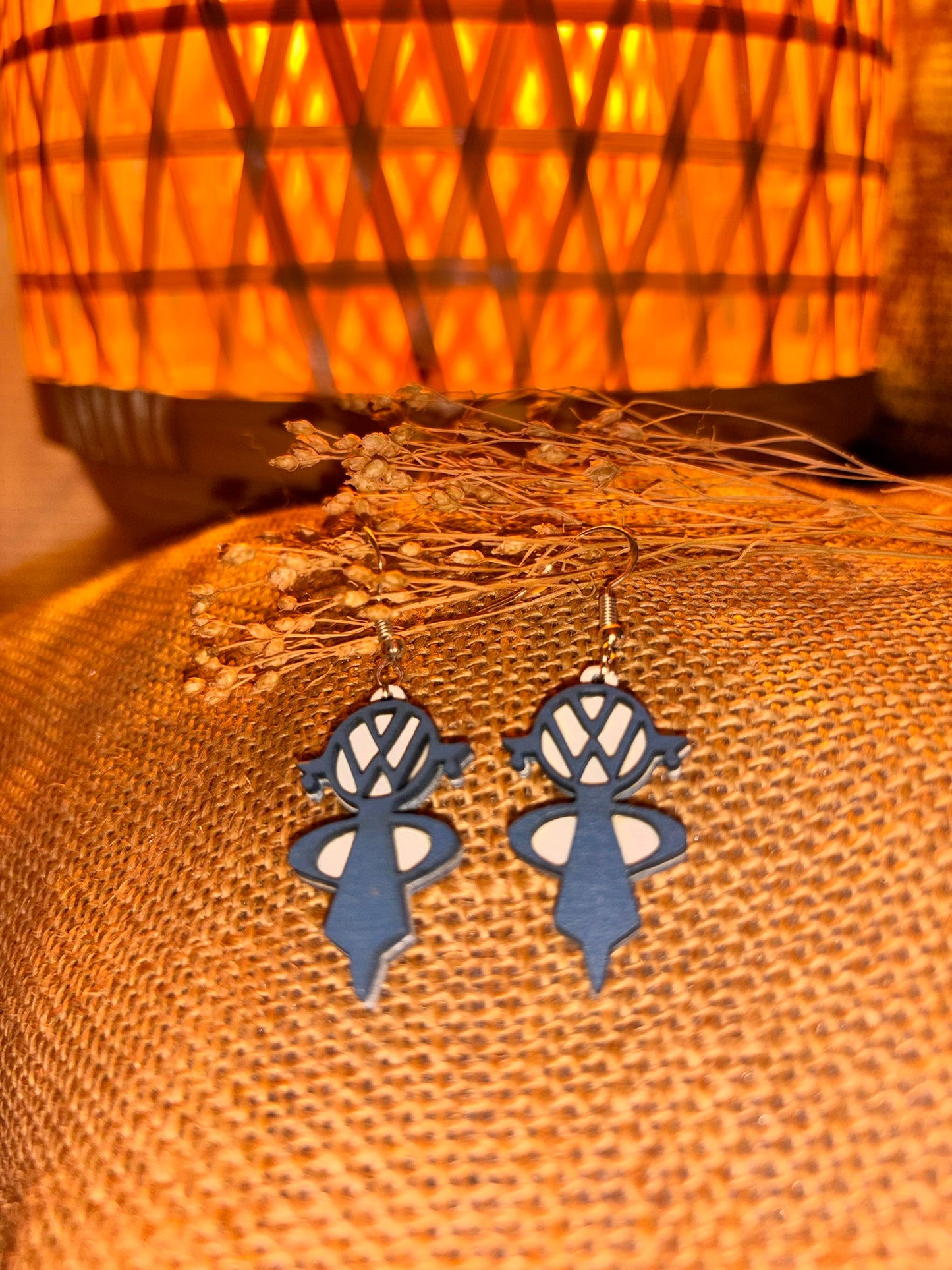 BOUCLES D'OREILLES EN BOIS - Petite fille