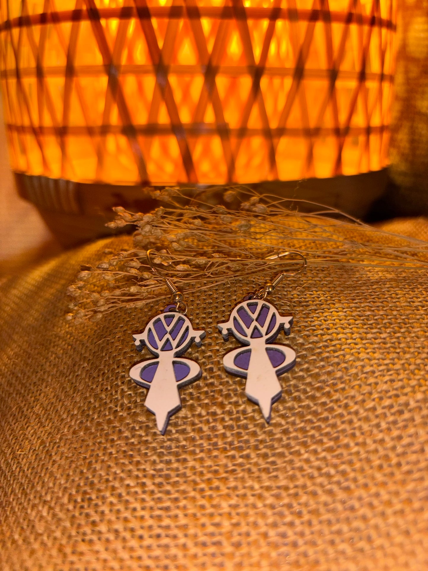 BOUCLES D'OREILLES EN BOIS - Petite fille