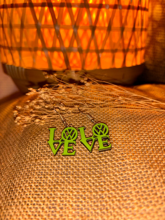 BOUCLES D'OREILLES EN BOIS - Love