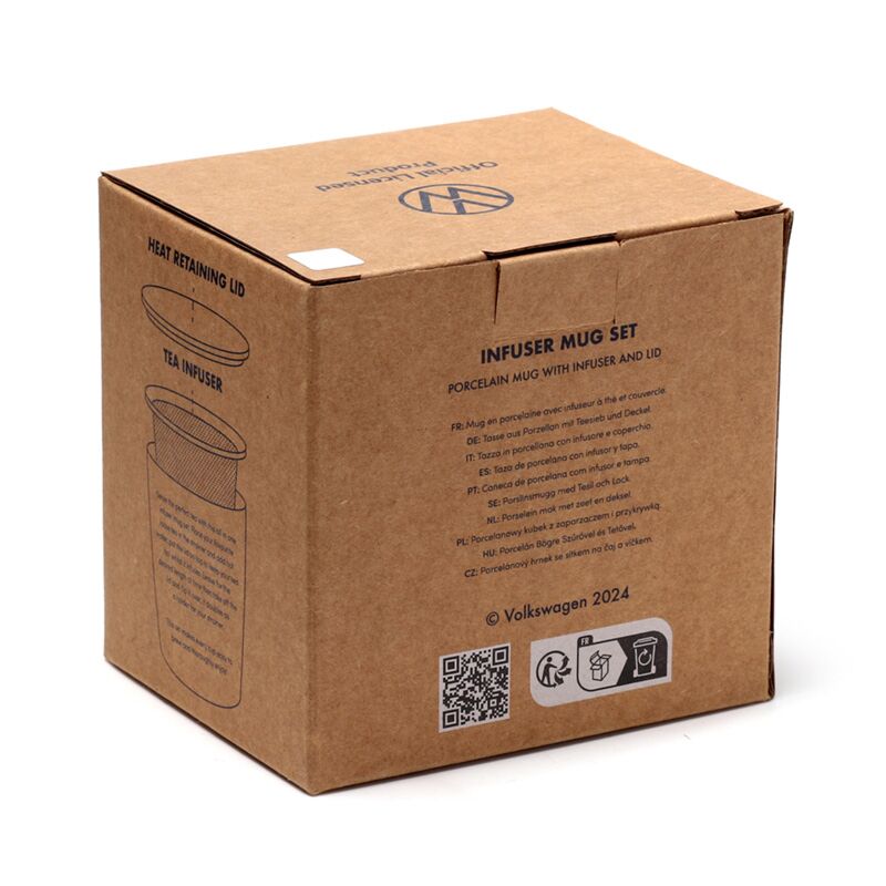 Mug Porcelaine avec Infuseur et Couvercle - Volkswagen Van Bus Combi VW T1 Explore More
