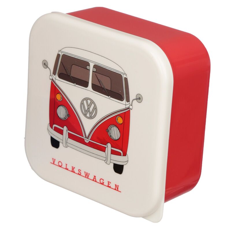 Lot de 3 Boîtes Repas Volkswagen - Bleu, rouge, jaune