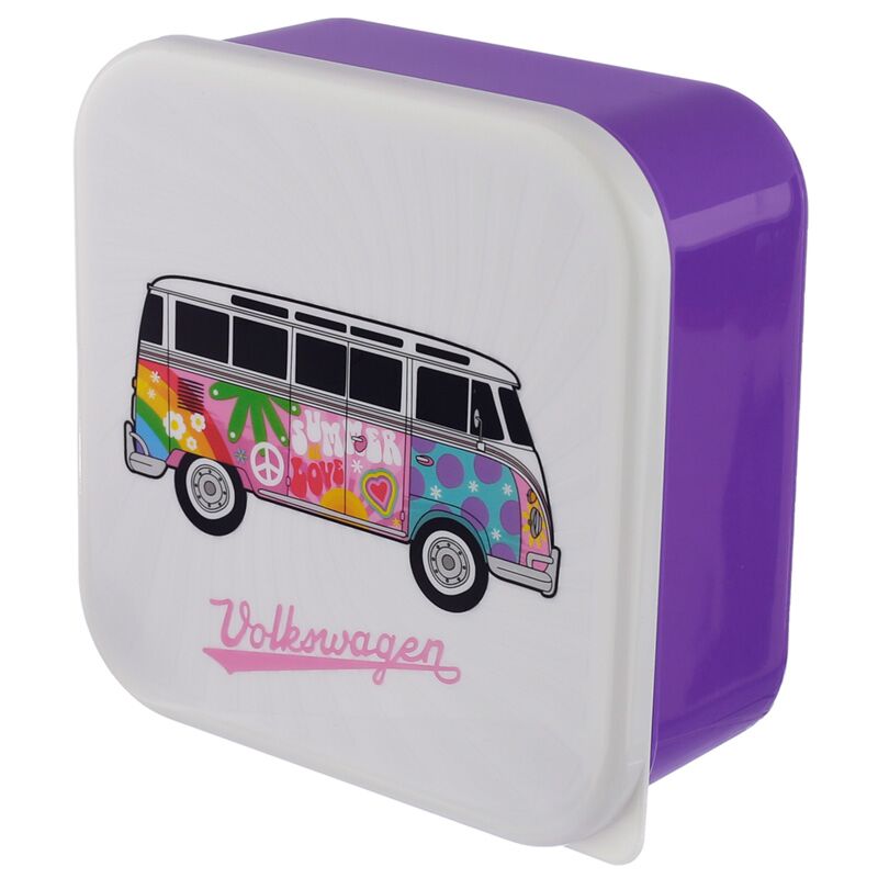 Lot de 3 Boîtes Repas Volkswagen - mauve, rose et verte