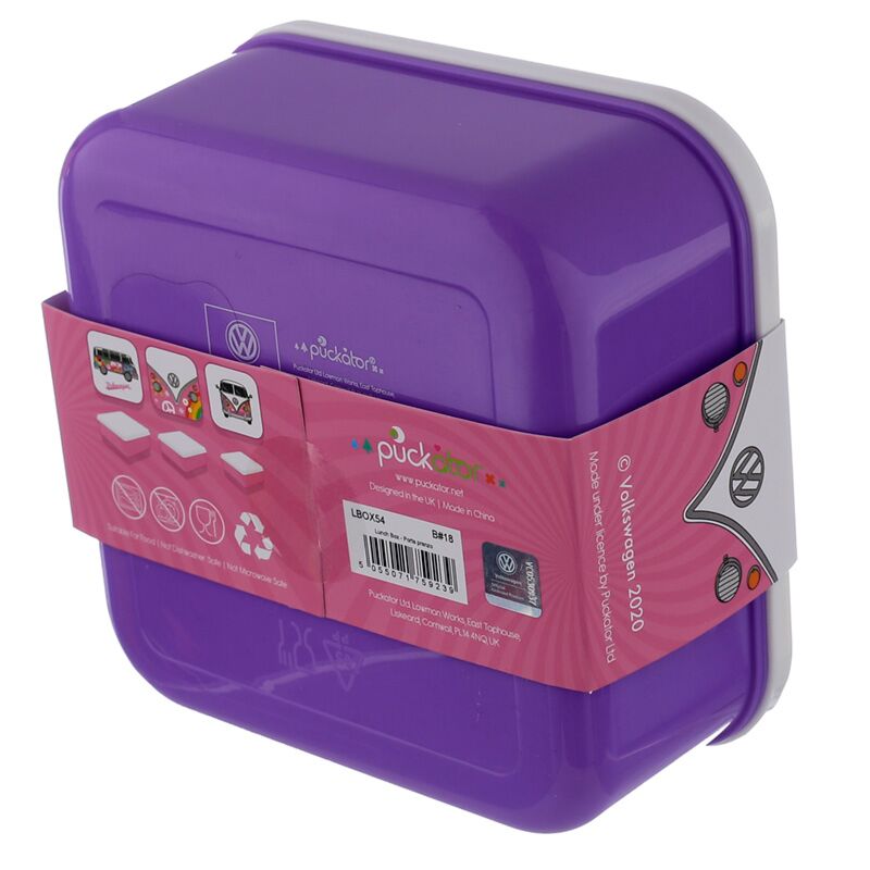 Lot de 3 Boîtes Repas Volkswagen - mauve, rose et verte