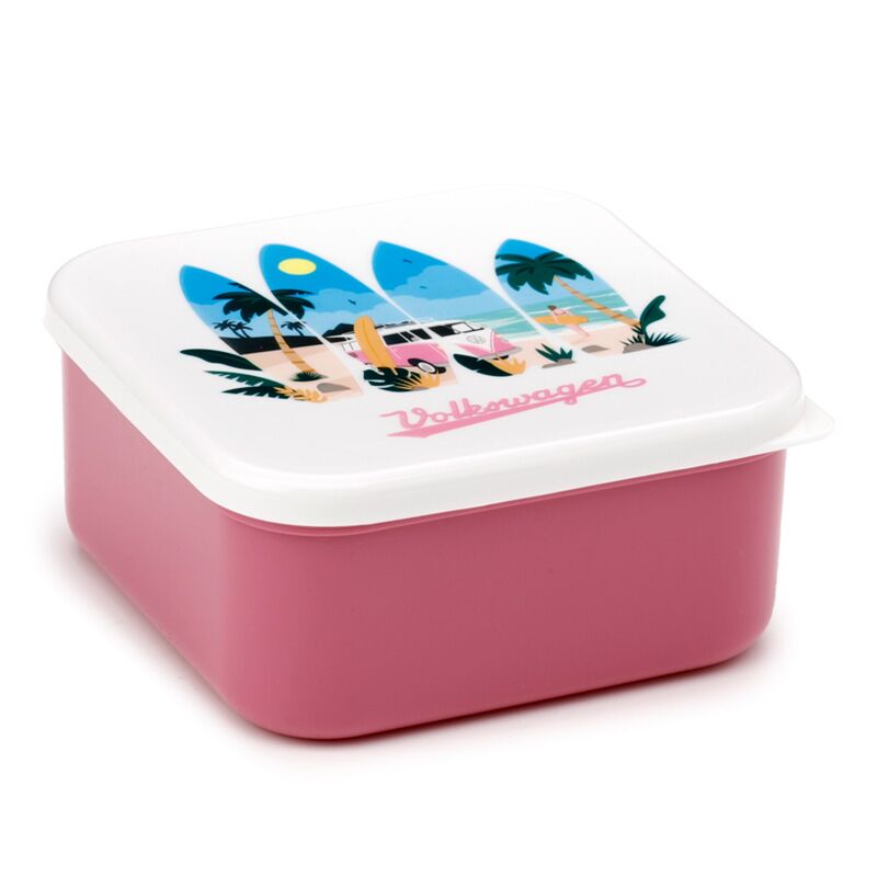 Lot de 3 Boîtes Repas Volkswagen - bleu et rose