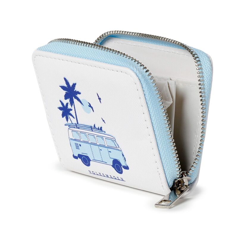 Petit Porte-monnaie à Fermeture Eclair Volkswagen - bleu clair