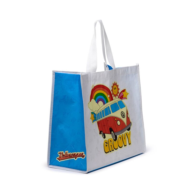 Sac de Courses en Plastique Recyclé - Volkswagen VW T1 Camper Bus Waves are Calling