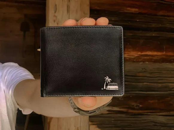 Portefeuille pour homme en cuir véritable "Van + Palme"