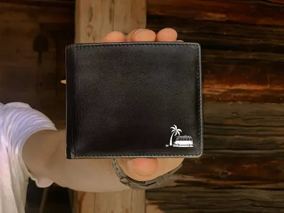 Portefeuille pour homme en cuir véritable "Van + Palme"