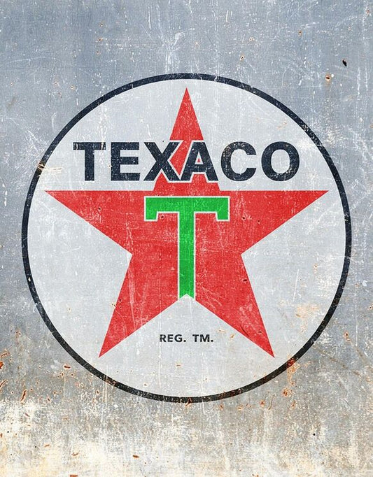 Plaque métal US TEXACO Gris Patiné