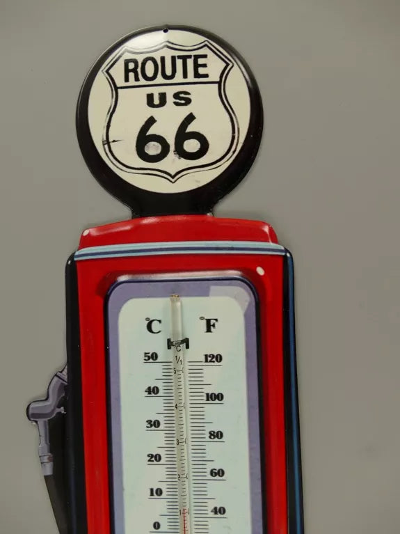 Thermomètre à plaque XL "Route 66"